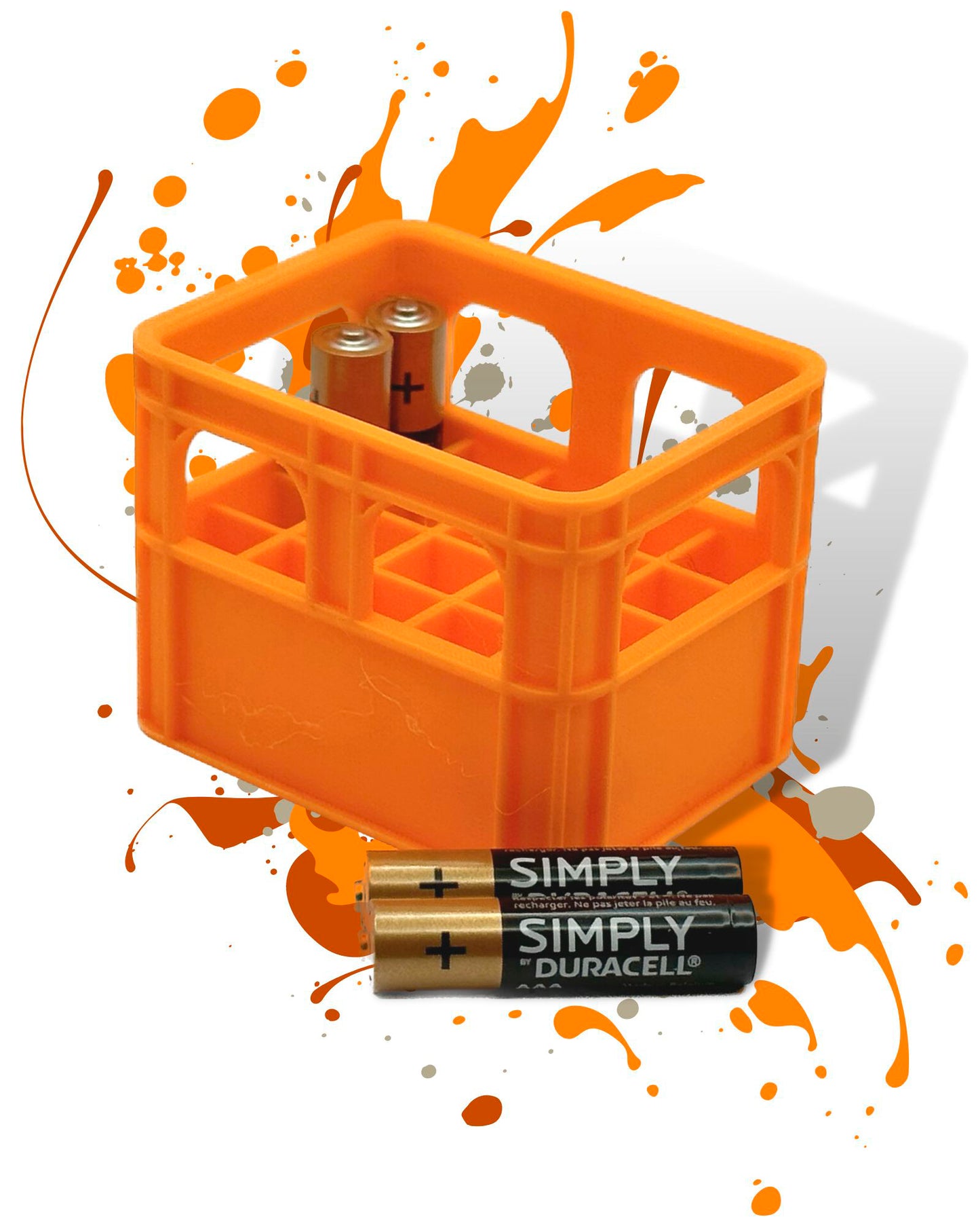 Batterie Bierkiste Bierkasten Batteriekiste Batteriekasten Batteriebox Minikiste Minibox für Aufbewahrung von Batterien AA, AAA, 9V, Leerkiste - 3D gedruckt