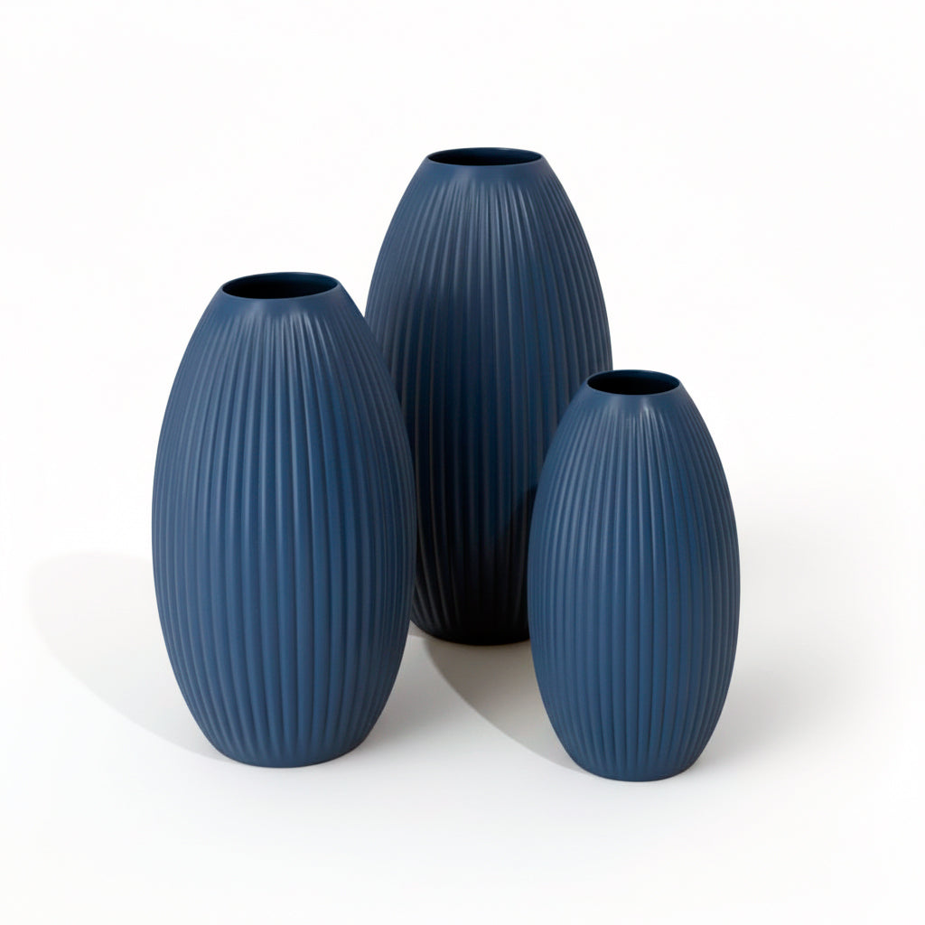 Design Vase Spiralvase für Trockenblumen 3D-Druck Dekovase Retro-Optik