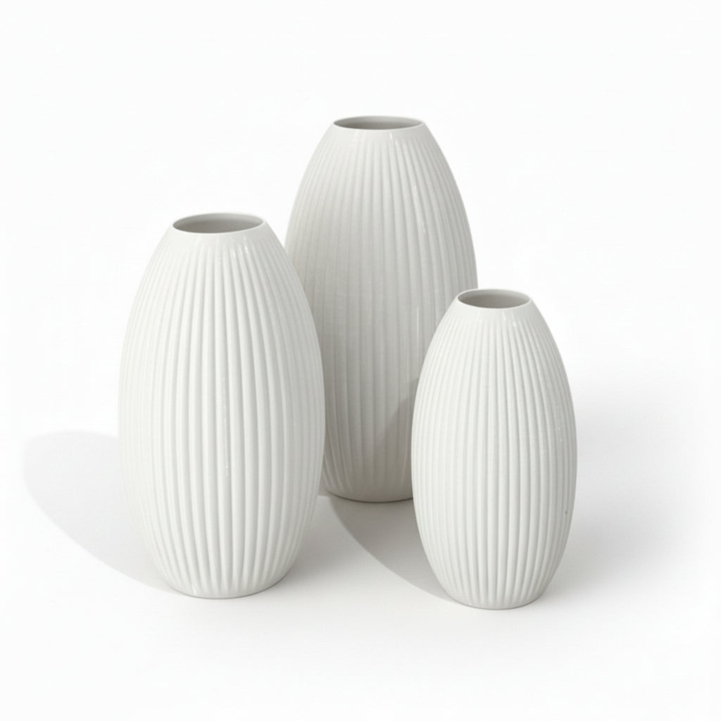 Design Vase Spiralvase für Trockenblumen 3D-Druck Dekovase Retro-Optik