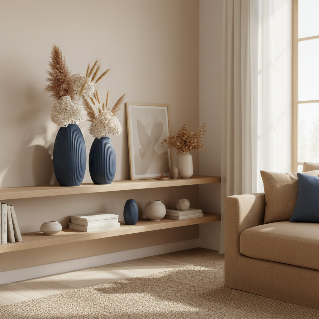 Design Vase Spiralvase für Trockenblumen 3D-Druck Dekovase Retro-Optik