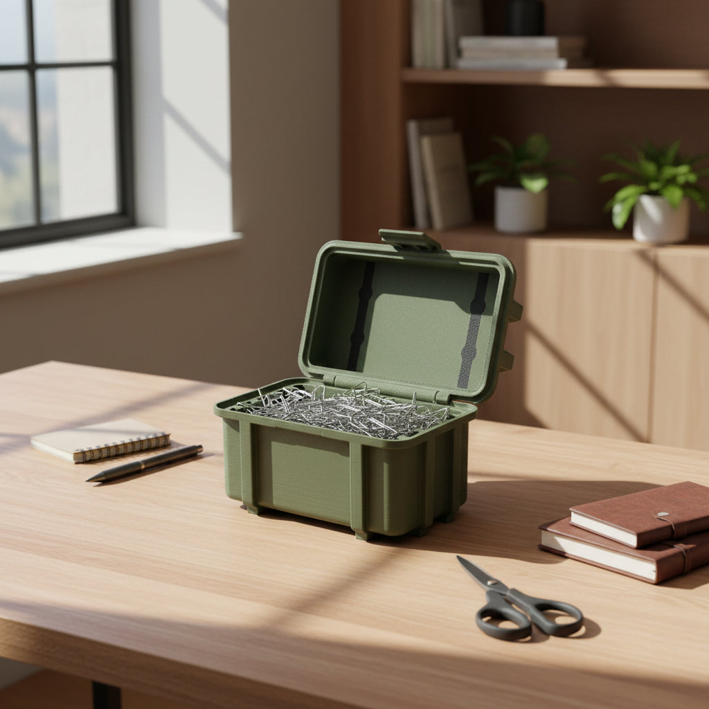 Batterie Aufbewahrung Armee / Militär Kiste Box für Batterien in Olive / Tarnfarbe