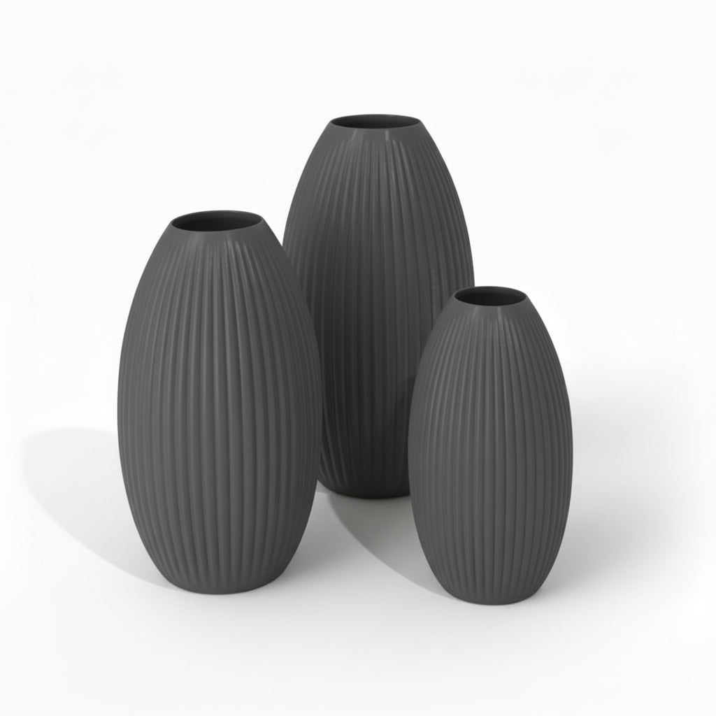 Design Vase Spiralvase für Trockenblumen 3D-Druck Dekovase Retro-Optik