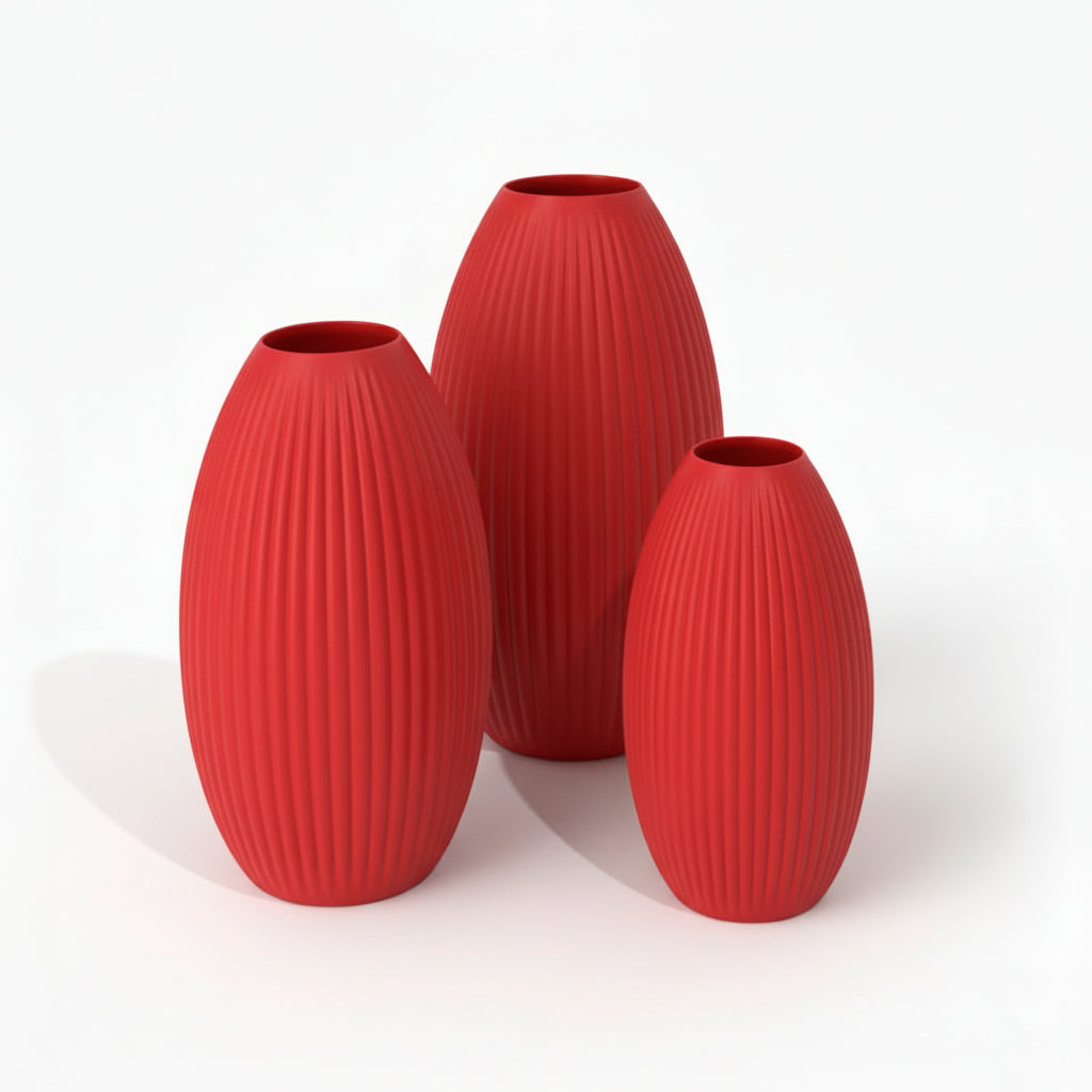 Design Vase Spiralvase für Trockenblumen 3D-Druck Dekovase Retro-Optik