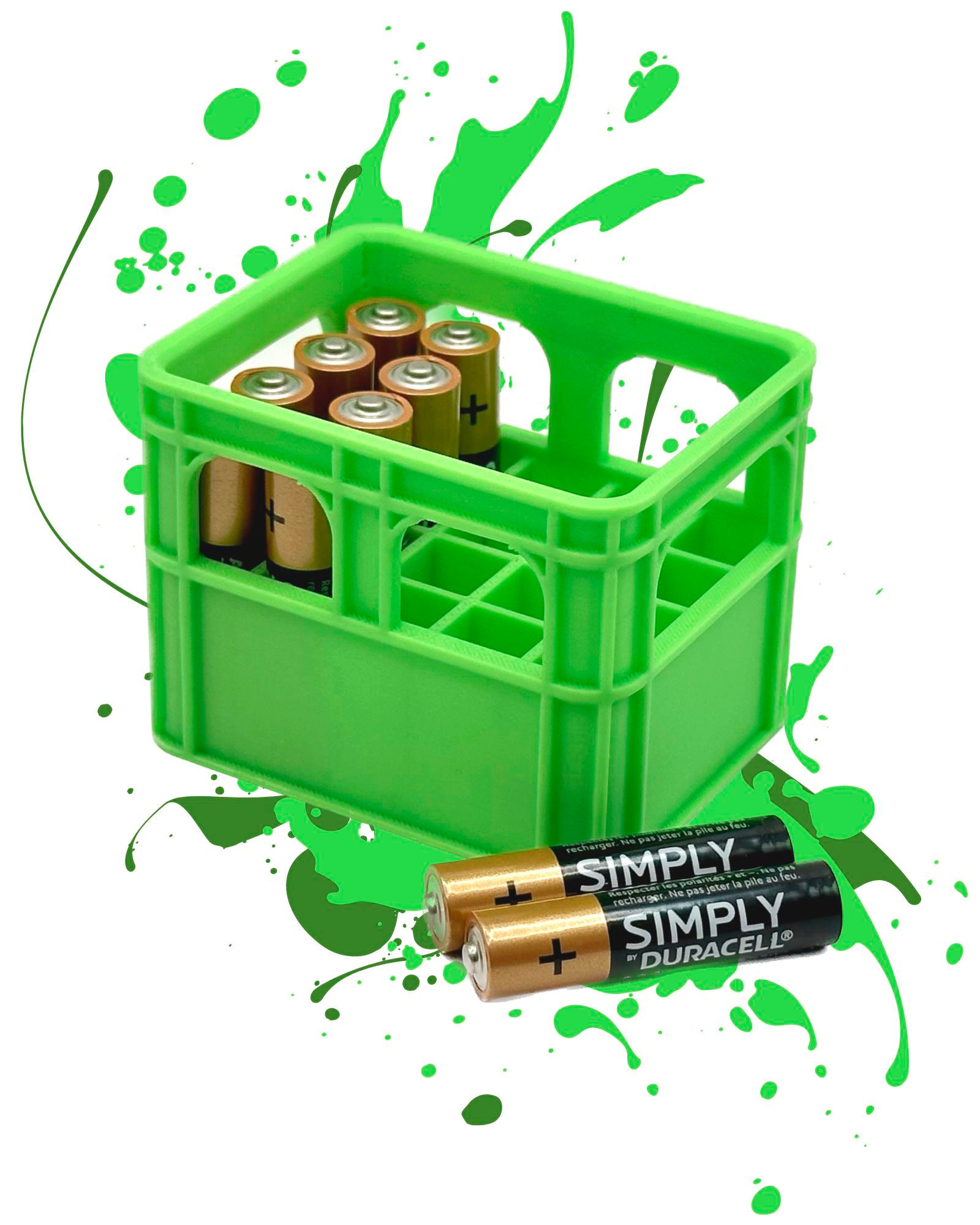 Batterie Bierkiste Bierkasten Batteriekiste Batteriekasten Batteriebox Minikiste Minibox für Aufbewahrung von Batterien AA, AAA, 9V, Leerkiste