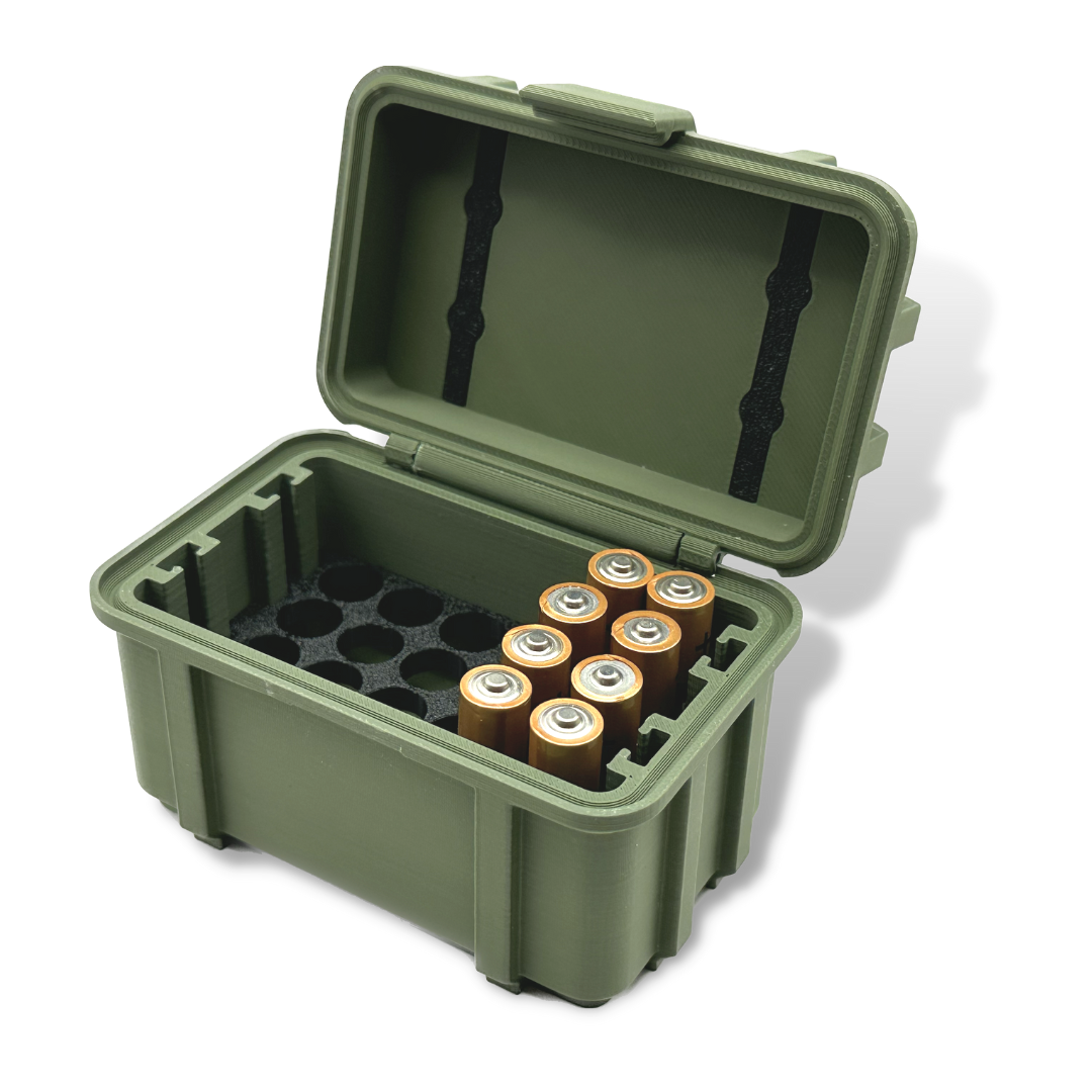 wie batterien aufbewahren Batterie Aufbewahrung Armee / Militär Kiste Box für Batterien in Olive – DEKOUP.COM