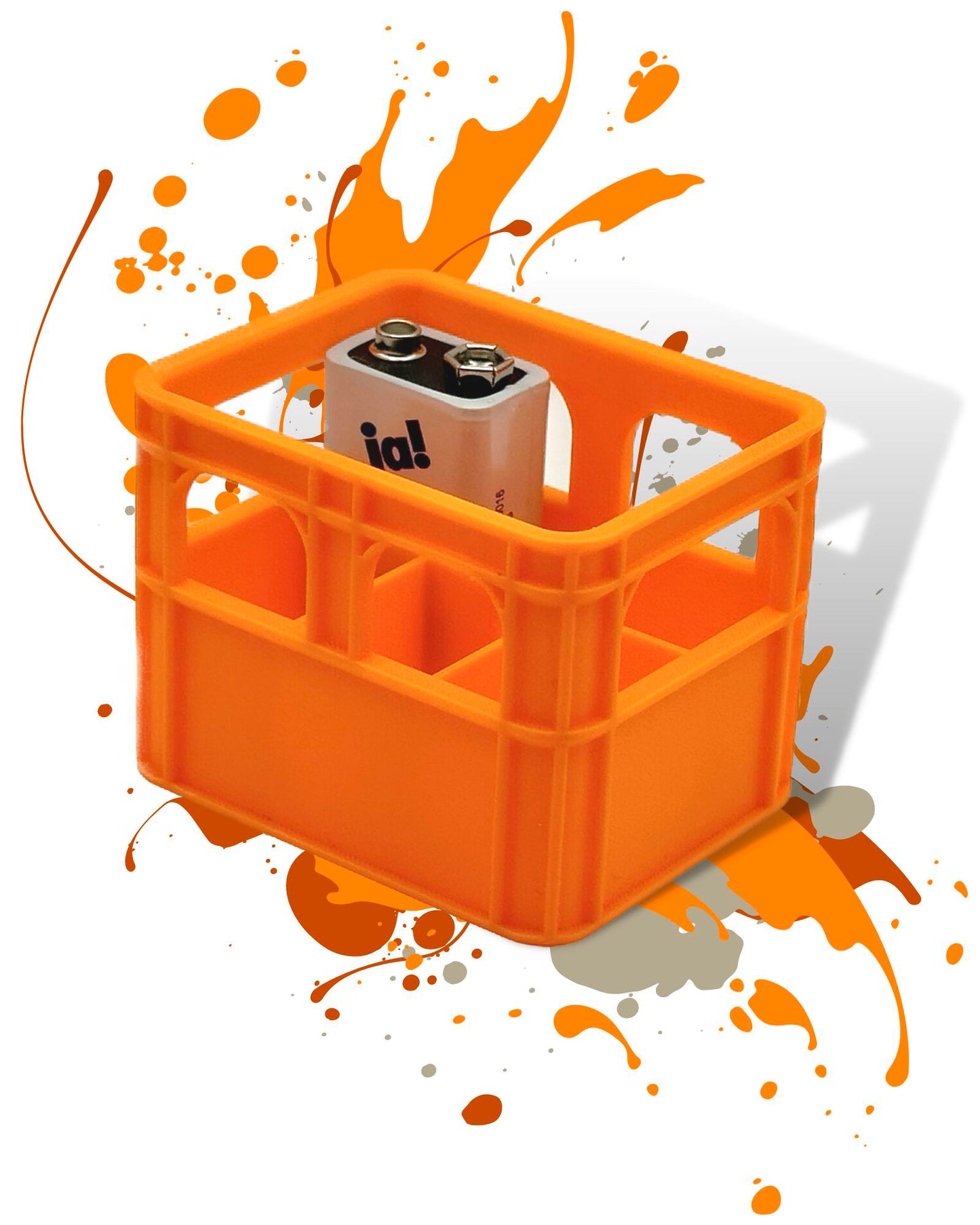Battery Beer crate Beer crate Battery crate Battery crate Battery box Mini crate Mini box for storing AA, AAA, 9V batteries, empty crate - 3D printed